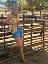 Double D Ranch Beaded Suede Vest