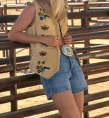 Double D Ranch Beaded Suede Vest