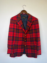 Plaid Wool Blazer
