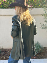 Denim & Co Green Leather Jacket