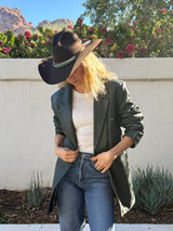 Denim & Co Green Leather Jacket