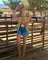 Double D Ranch Beaded Suede Vest