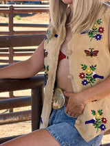 Double D Ranch Beaded Suede Vest