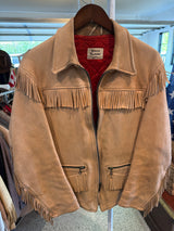 Genuine Buckskin Lined Fringe Jacket