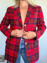 Plaid Wool Blazer