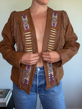 Tribe Leather Fringe Jacket
