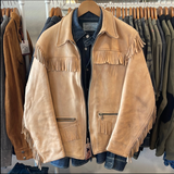 Genuine Buckskin Lined Fringe Jacket